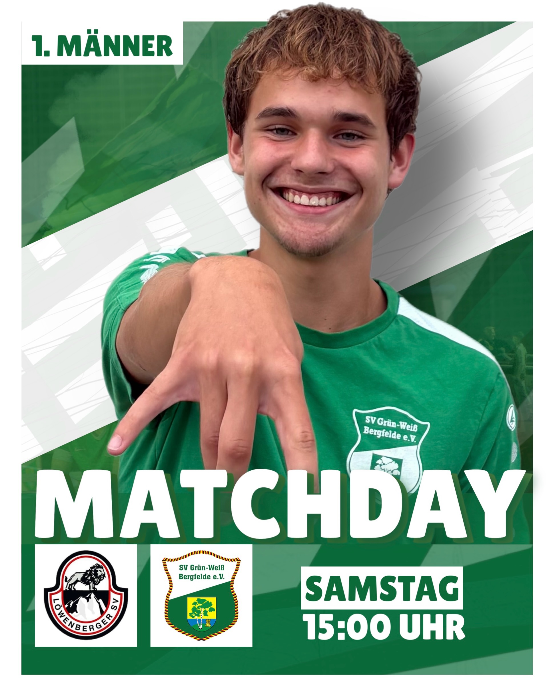 Zurück in die Spur finden! 👆🏼💚

Die Kreisoberliga bleibt verrückt: Nach einem Traumstart musste unsere 1. Männermannschaft zuletzt einige Dämpfer hinnehmen. Doch in einer Liga, in der jeder jeden schlagen kann, ist noch lange nichts entschieden!

Am Samstag geht’s nach Löwenberg und damit direkt zur nächsten Chance, wieder ein Zeichen zu setzen und im engen Rennen der Kreisoberliga Boden gutzumachen. 

#bergfelderjungs