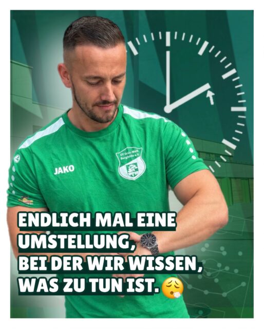 Das Wochenende steht vor der Tür und es hat sogar eine Stunde länger. Es ist Zeitumstellung! Unser Ziel: ein Heimsieg, den wir eine Stunde länger feiern können. 🚀💚 

#bergfelderjungs