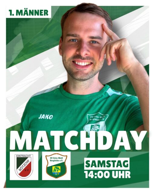 Doppelt nach Bötzow! 👻⚽️

An Halloween darf’s gruselig werden. Aber bitte nicht auf dem Rasen! Unsere 1. Männer wollen die unnötig erfolglosen Vorwochen endlich abhaken und zurück in die Erfolgsspur.

Auch unsere Zweite ist endlich wieder am Ball! Bereits 2,5 Stunden vorher geht’s nach mehreren spielfreien Wochen wieder um Punkte. Das Ziel: Im vierten Spiel in Folge ungeschlagen bleiben und am liebsten direkt den nächsten Auswärtssieg einfahren! 

#bergfelderjungs